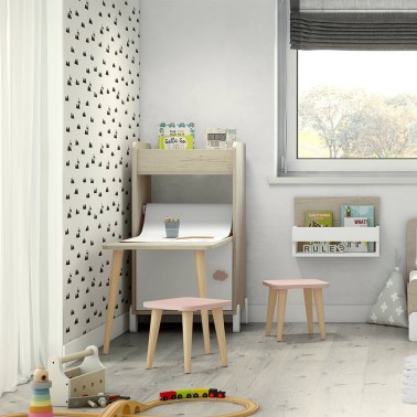 Mesa infantil con estanteria Arco Iris