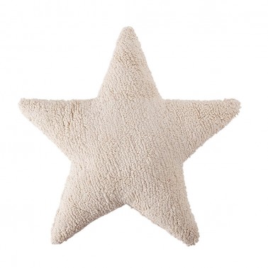 cojin lavable estrella crema de lorena canals
