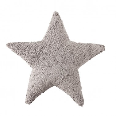 cojin lavable estrella gris claro de lorena canals