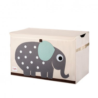 arcon para juguetes con tapa elefante 3 sprouts