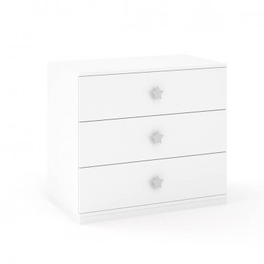 comprar comoda soft white 3 cajones ros mini