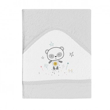 maxicapa de baño bebí© gris panda