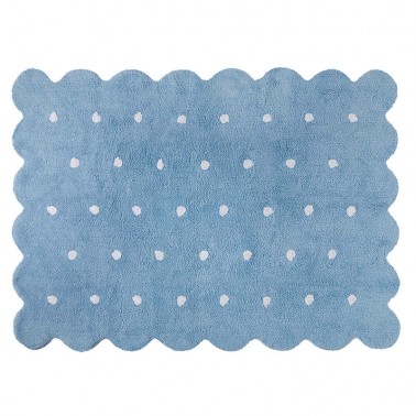 alfombra infantil lavable galleta azul lorena canals