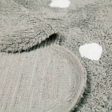 alfombra infantil lavable galleta gris lorena canals