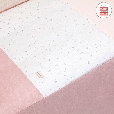 Colcha y protector cuna Sky Rosa