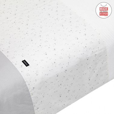 Funda nordica y protector cuna Sky Gris
