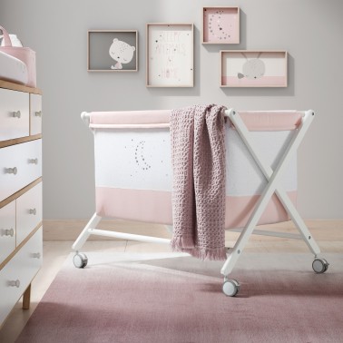 Minicuna tijera Sleepy Rosa