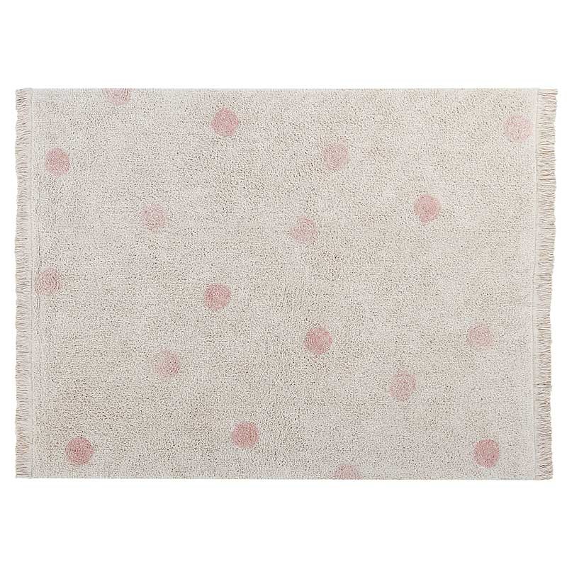 Alfombra lavable Hippy Dots Natural-Vintage Nude - Bebeydecoracion
