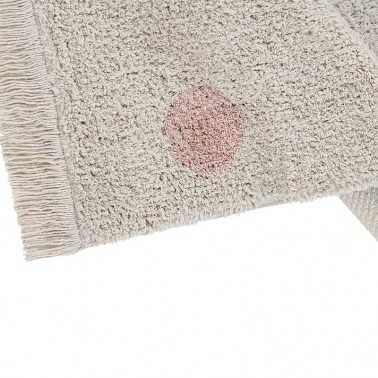 Alfombra lavable Hippy Dots Natural-Vintage Nude