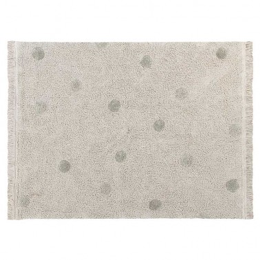 Alfombra lavable Hippy Dots Natural-Olive