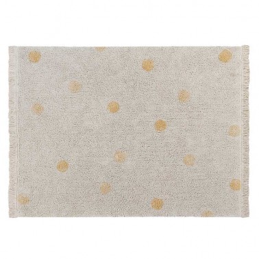 Alfombra lavable Hippy Dots Natural-Honey