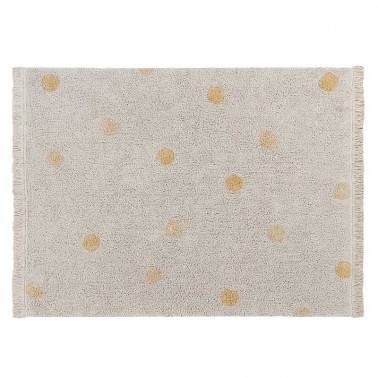 ▷ Alfombra lavable Hippy Dots Natural-Honey - Bebeydecoracion