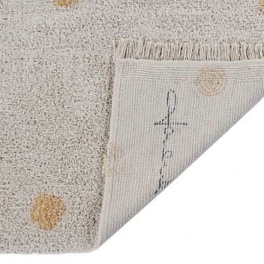 Alfombra lavable Hippy Dots Natural-Honey