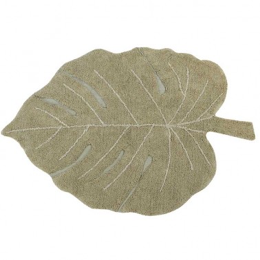 Alfombra lavable Monstera Olive