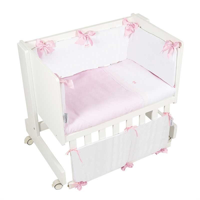 ▷ Vestidura minicuna colecho Venecia Rosa Bimbidreams Bebeydecoracion