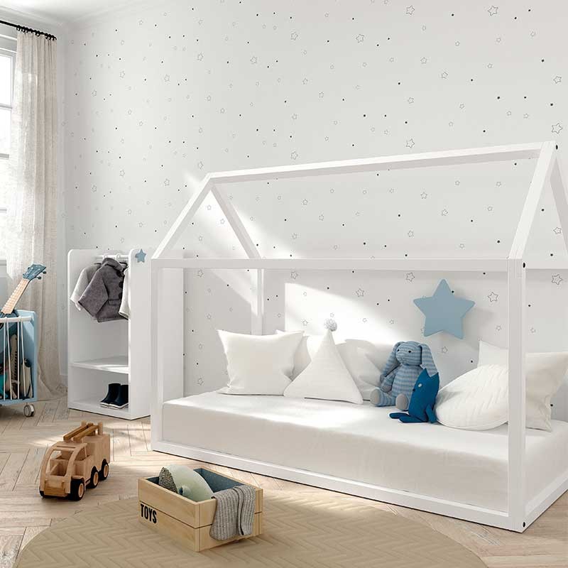 Repegar De nada asignar ▷ Casa cama blanca para niños - Bebeydecoracion