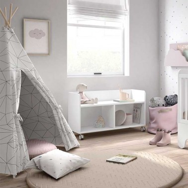 ▷ Cama para niños estructura Casa natural Arco Iris - Bebeydecoracion