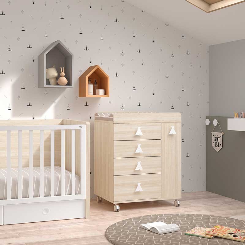 Comoda cajones y puerta Soft Ros Mini