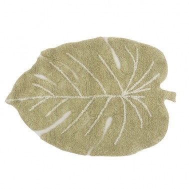 Alfombra lavable Mini Monstera Olive Lorena Canals