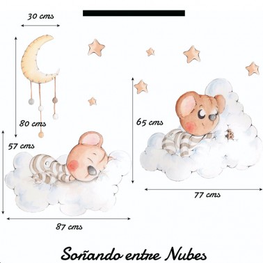 Vinilo infantil Entre nubes