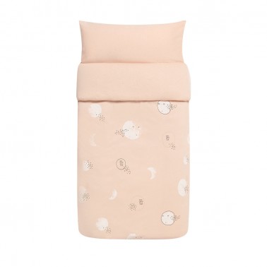 ▷ Funda Nordica cuna Nuit rosa Babyclic - Bebeydecoracion