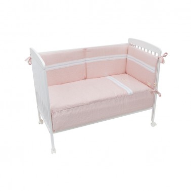 Colcha y protector cuna Provenza Rosa
