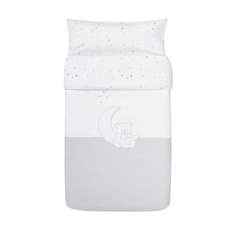 ▷ Funda nordica cuna gris Petit Praia Bebeydecoracion