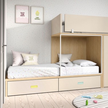 ▷ Cama nido con base Mood Ros Mobiliario - Bebeydecoracion