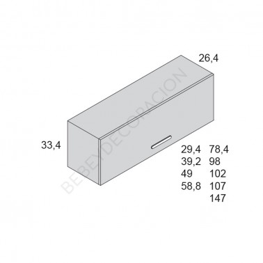 Book horizontal con puerta elevable