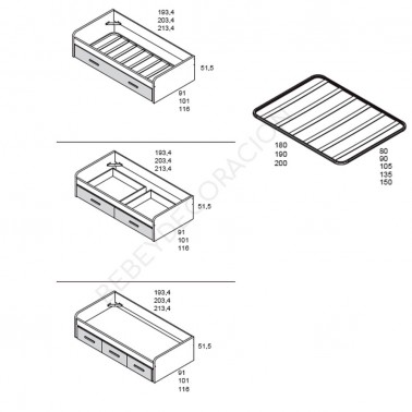 Cama Nido Mood alto 51 cm