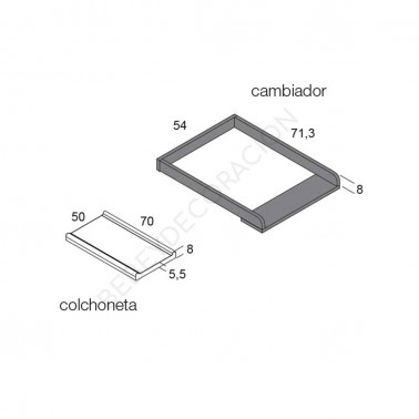 Estructura Cambiador para comoda Ros