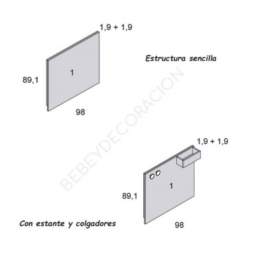 Pizarra rectangular Arco Iris