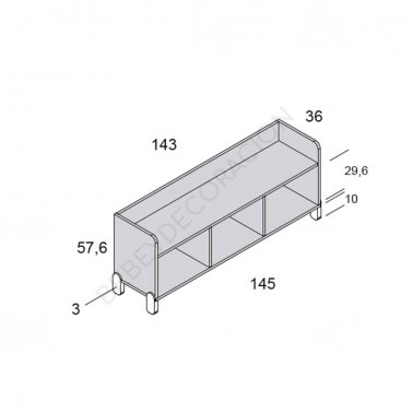 ▷ Estanteria alta dos modulos horizontal Arco Iris - Bebeydecoracion