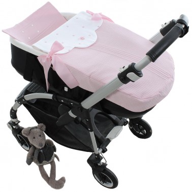 Saco para Capazo Rosy Fuentes - Saco para Bebé Universal - Saco tres usos -  Funda para capazo de bebé-0-beige rosa