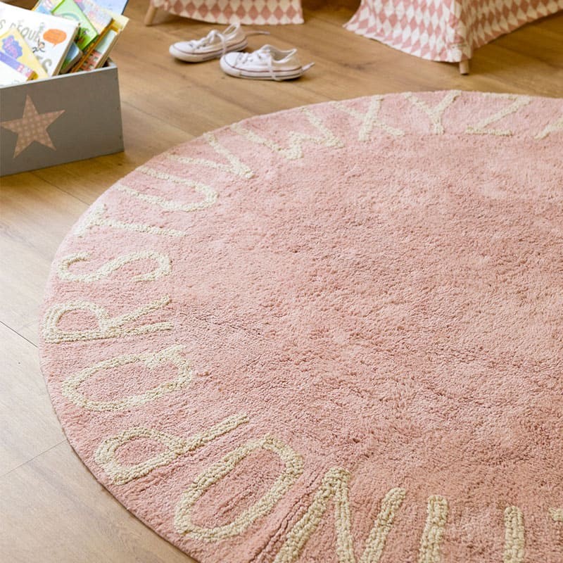 Alfombra lavable Round ABC Vintage Nude-Natural