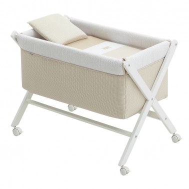 Minicuna tijera Vichy10 Beige