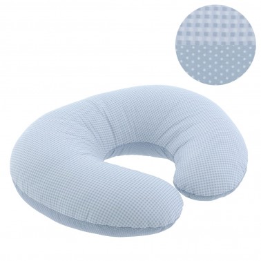 Cojin de lactancia Vichy10 Celeste