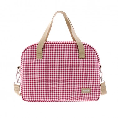 Bolso maternal Prome Vichy Rojo