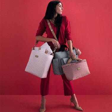 ▷ Bolso Organizador Vichy rojo de Cambrass - Bebeydecoracion