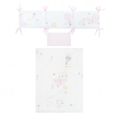 Pack funda nordica y protector cuna 70 Volare Rosa