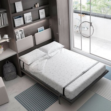 Cama abatible vertical con altillo