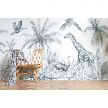 Mural textil removible Zebra