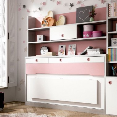 Cama abatible Horizontal G-Line con Libreria