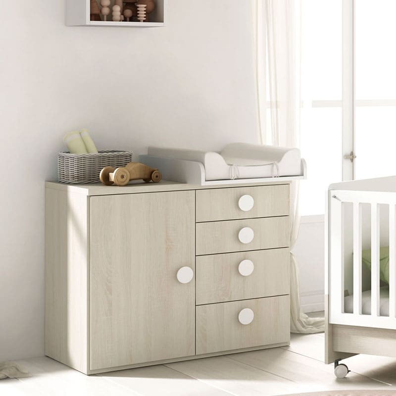 ▷ Comoda infantil con cajones y puerta de Tegarmobel - Bebeydecoracion