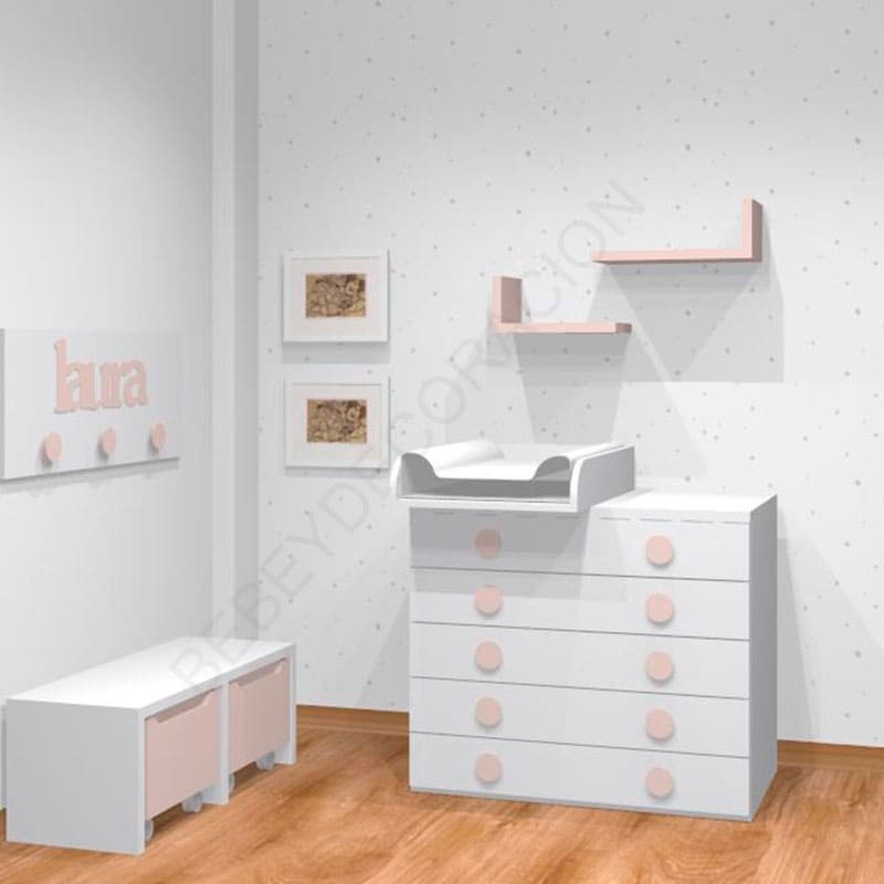 ▷ Comoda infantil con cajones y estante terminal de Tegarmobel -  Bebeydecoracion