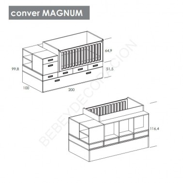 Cuna convertible Magnum