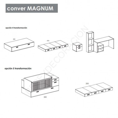Cuna convertible Magnum