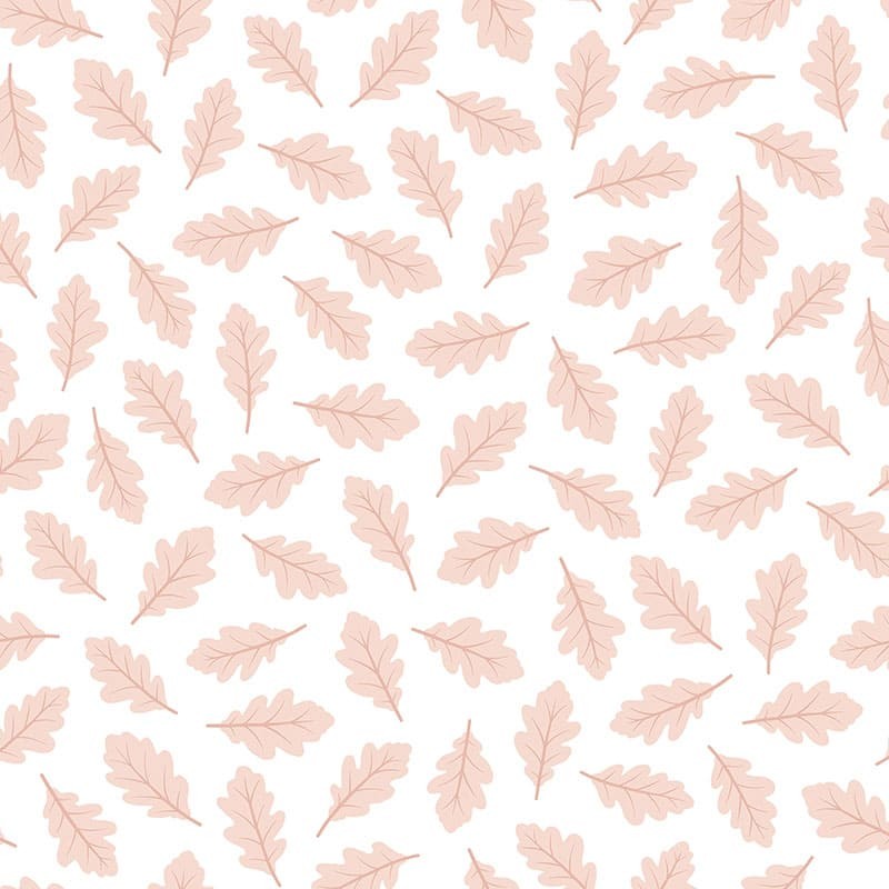 Papel pintado Leaves Rosa