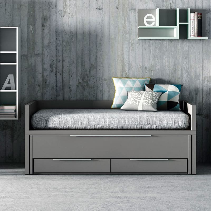 Cama compacta con base madera