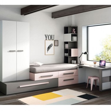 Habitacion Juvenil con modulos Tegar